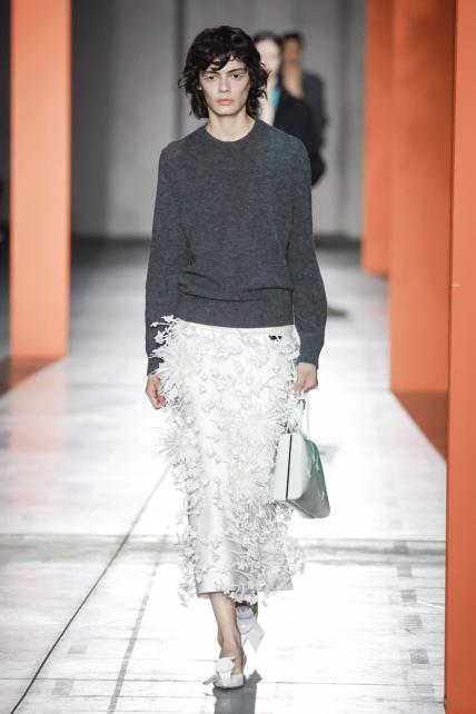 Trend sivi džemper Prada FW23