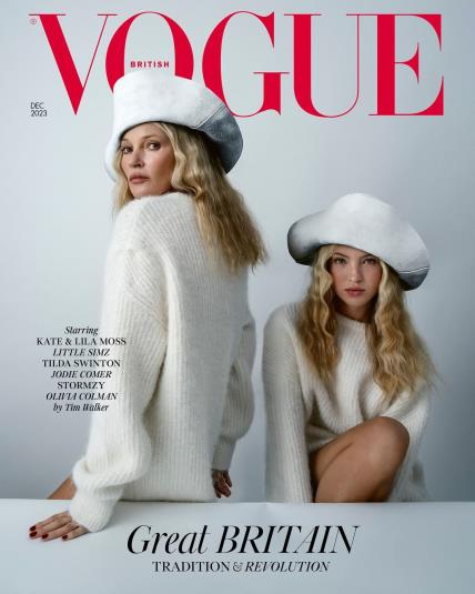 Kate Moss i Lila Moss na naslovnici British Voguea