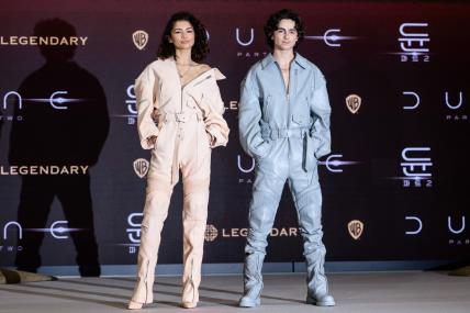 Zendaya i  Timothée Chalamet press tura Dune 2 Seul