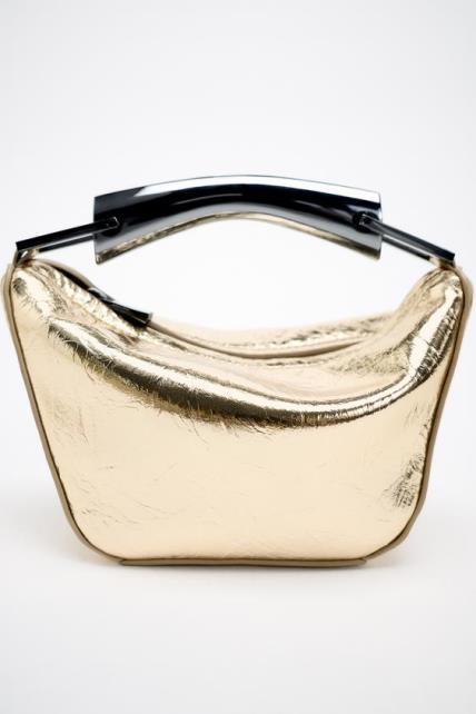 Zara zlatna metalik torbica