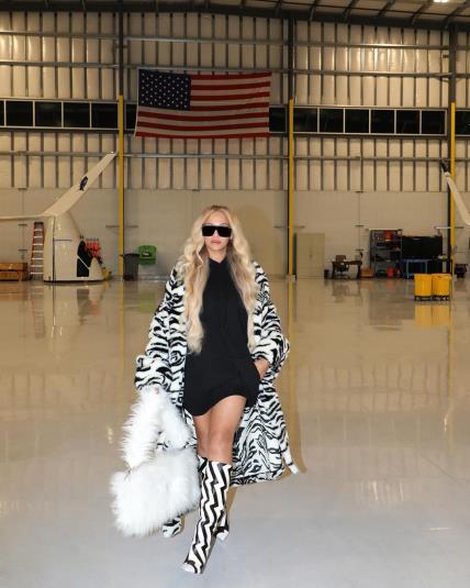Beyonce u zebra kaputu
