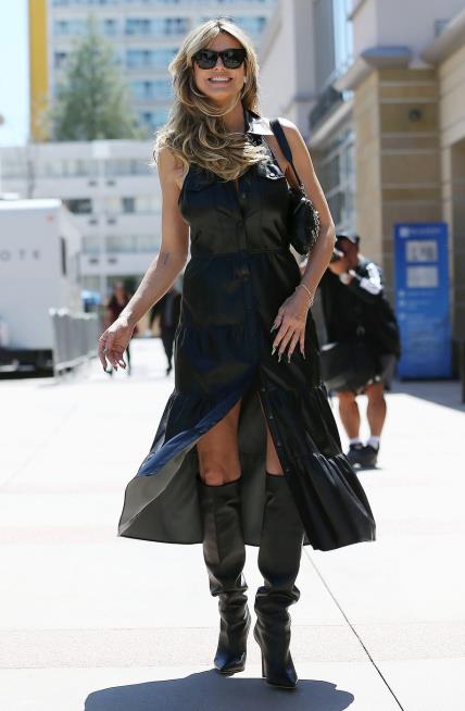 Heidi Klum u kožnoj haljini