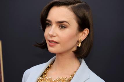 Lily Collins bob