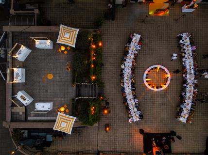 Veuve Clicquot Solaire Tables večera