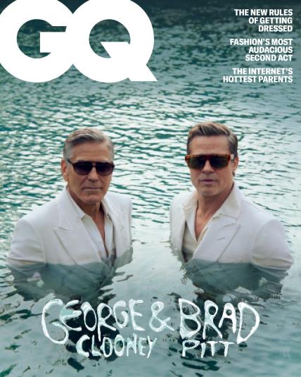 George Clooney i Brad Pitt GQ magazin