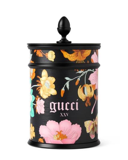 Gucci Freesia, Flora print basket candle