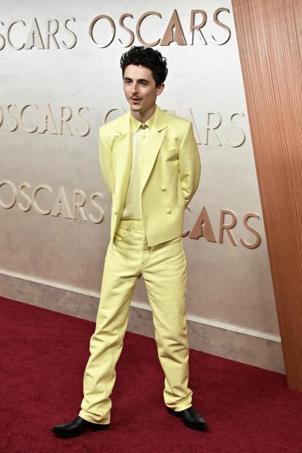 Oscari 2025 red carpet Timothee Chalamet