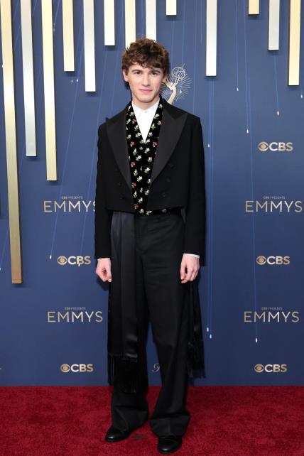 Emmy 2025 red carpet Sam Nivola
